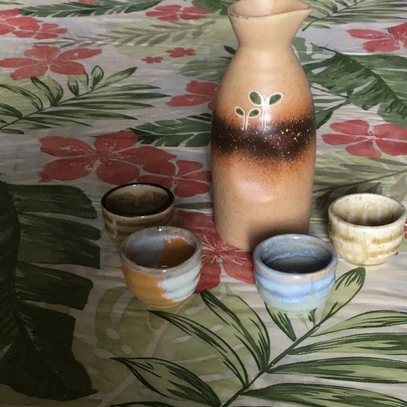 Kafuh Dining Nib Japan Sake Set With 4 Matching Cups By Kafuh